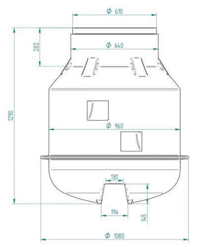 Mászható vízóra vagy szivattyú akna D1012x1300