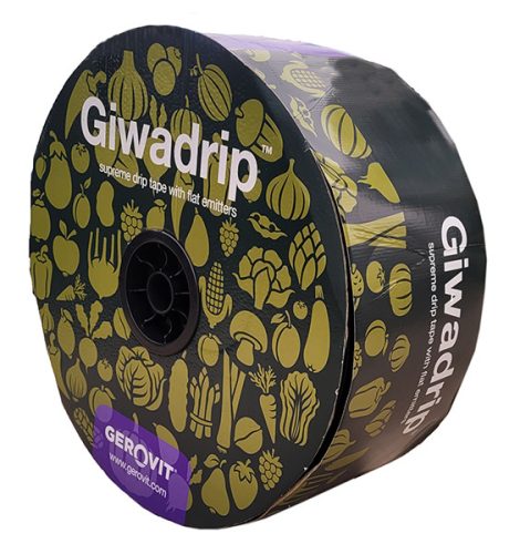 Giwatape csepegtető szalag kékcsíkos lapos betéttel 6mil, 10-20-30-40cm oszt. 500m/tek 0,3-1,0bar