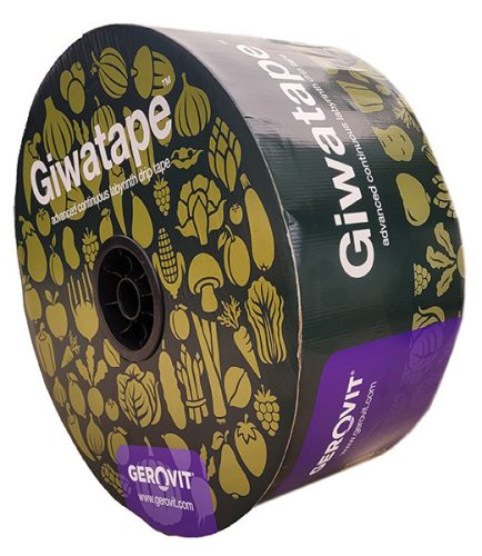 Giwa csepegtető szalag kékcsíkos hosszúlabirintos belső csatornás 6mil, 10-20cm oszt. 200m/tek 0,3-1