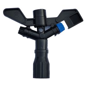   Atlas műanyag 1" belső menettel, 2 fúvókás kör szántóföldi szórófej (D:28-34m 3-as fúv=~40l/perc)