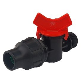   Palaplast csap 16mm gyorskötővel x 3/4" külső menettel (piros)