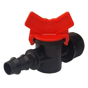   Palaplast csap 16-os bordás csatlakozás x 3/4" külső menetes (piros)