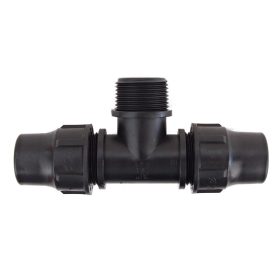   Palaplast T-idom 16mm x 3/4" x 16mm külső menetes, hollanderes oldható gyorskötő idom
