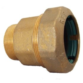 Réz egyenes csatlakozó 40mm x 5/4" KM,BM KPE csőhöz