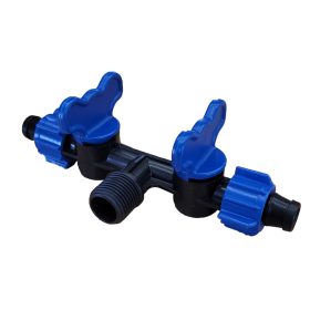   Tape csepegtető szalag dupla indító csap kék 1/2" külső menettel