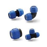 Sötétkék ECO gyorskötő idomok 16 barig